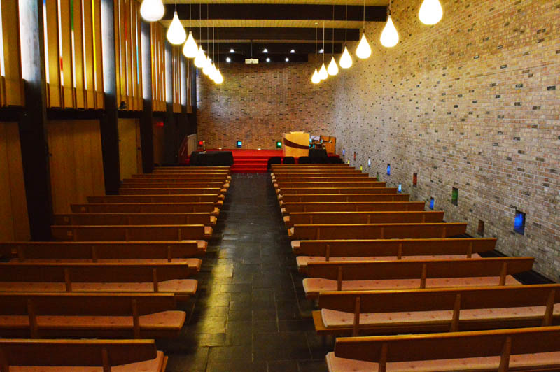 Long view of the church sanctuary